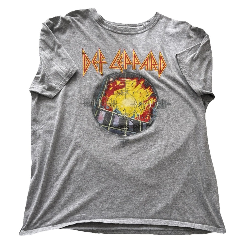 Def Leppard Men's Gray Pyromania T-shirt Circa 2017 Size X-Large